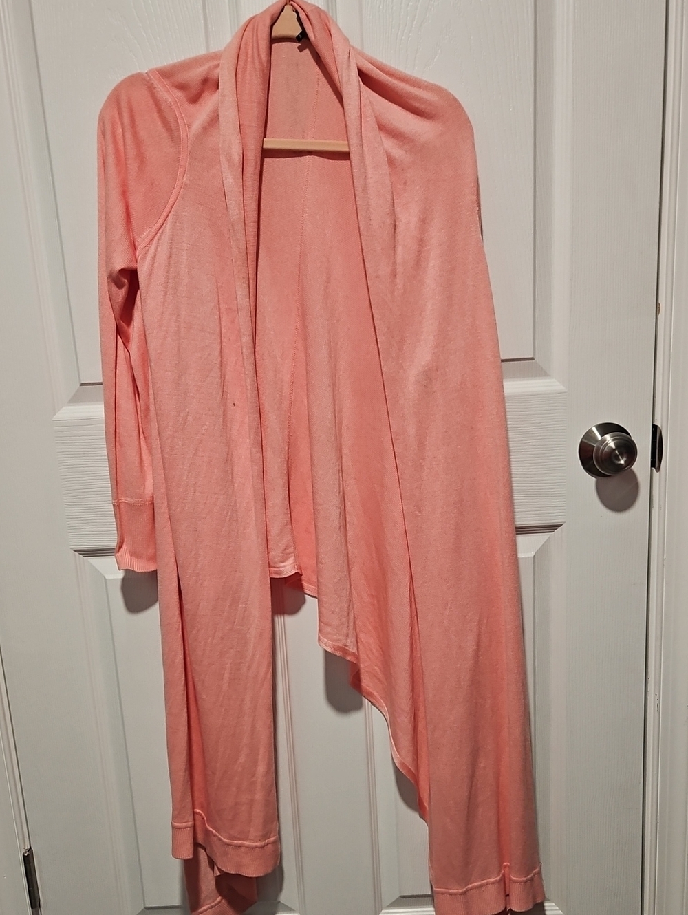 Donna Karan Coral Pink Knit Cardigan